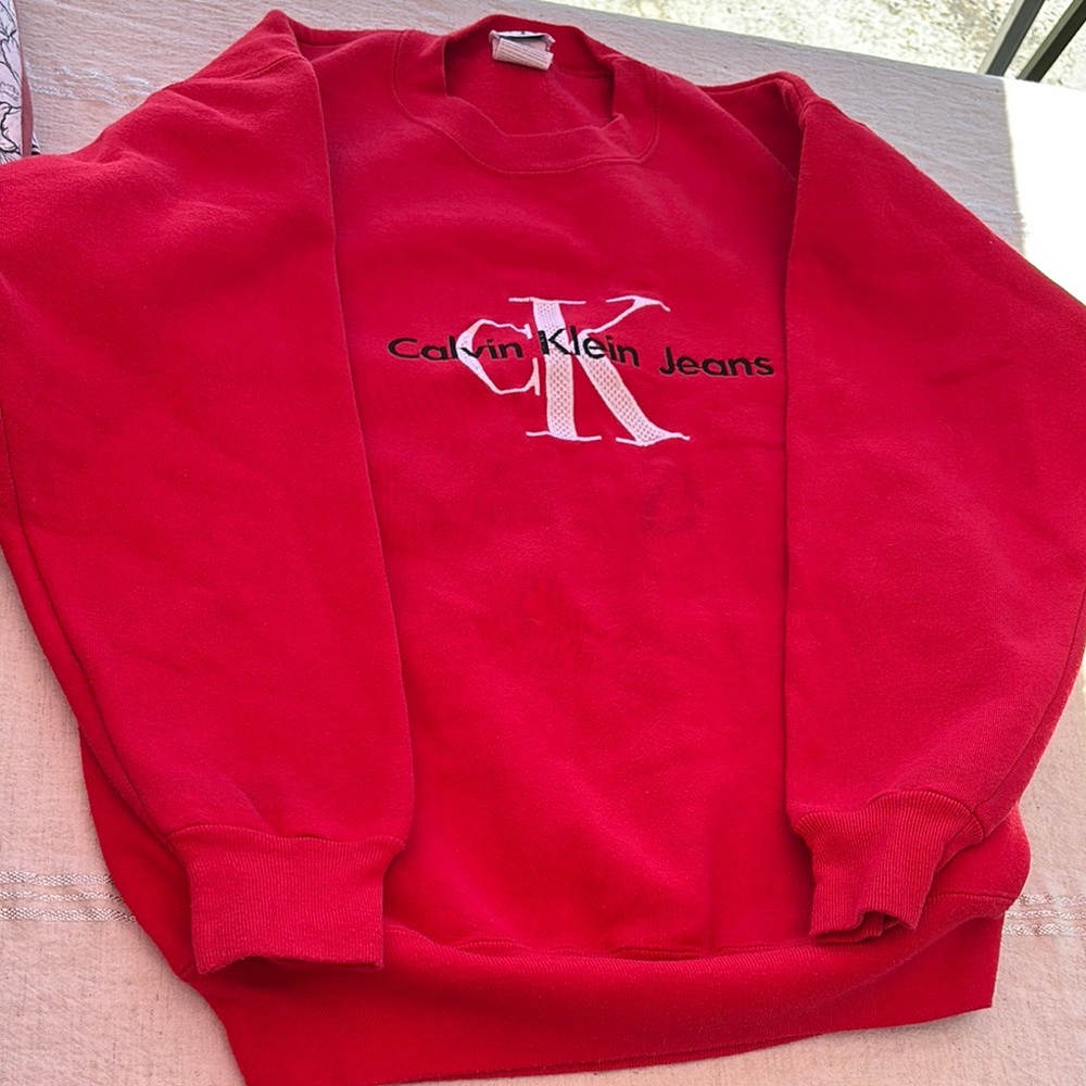 Calvin Klein Red Crewneck Sweater